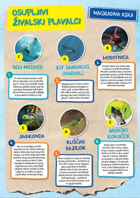 Zivalski plavalci - nagradna igra